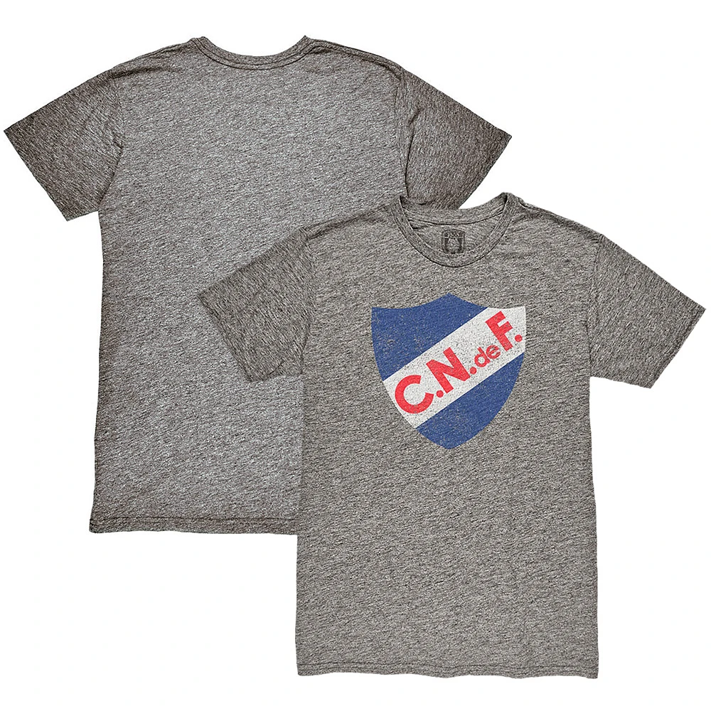 Men's 1863FC Heather Gray Club Nacional de Football Color Crest Twisted Tri-Blend Slub T-Shirt