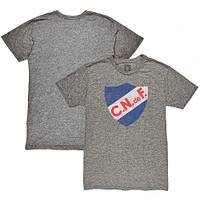 Men's 1863FC  Heather Gray Club Nacional de Football Color Crest Twisted Tri-Blend Slub T-Shirt