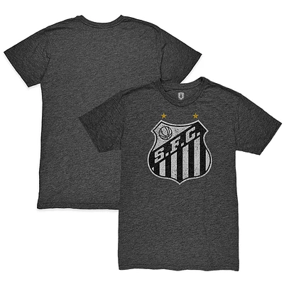 Men's 1863FC  Heather Black Santos FC Color Crest Twisted Tri-Blend Slub T-Shirt