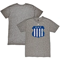 Men's 1863FC  Heather Gray Club Atlético Talleres Color Crest Twisted Tri-Blend Slub T-Shirt