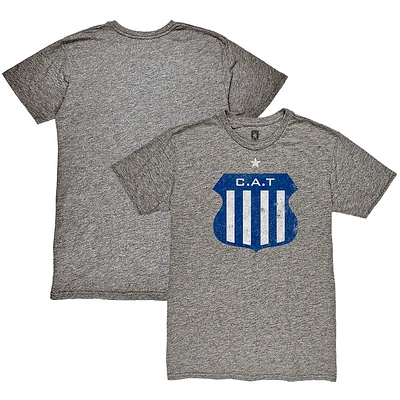 Men's 1863FC  Heather Gray Club Atlético Talleres Color Crest Twisted Tri-Blend Slub T-Shirt