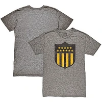 Men's 1863FC  Heather Gray Club Atlético Peñarol Color Crest Twisted Tri-Blend Slub T-Shirt