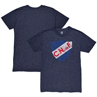 Men's 1863FC  Heather Navy Club Nacional de Football Color Crest Twisted Tri-Blend Slub T-Shirt