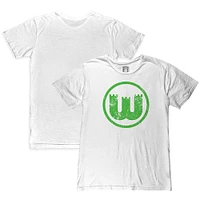 Men's 1863FC  White VfL Wolfsburg Retro Crest Slub T-Shirt