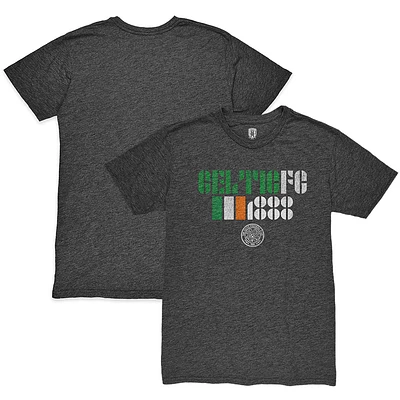 Men's 1863FC  Heather Black Celtic Retro Vibes Twisted Tri-Blend Slub T-Shirt