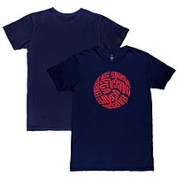 Men's 1863FC  Navy Barcelona Lettering Ball Slub T-Shirt