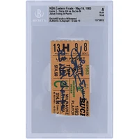 Julius Erving Philadelphia 76ers Autographed 1983 NBA Eastern Conference Finals Game 3 Beckett Fanatics Witnessed Authenticated Ticket Stub with "83 NBA Champs" Inscription
