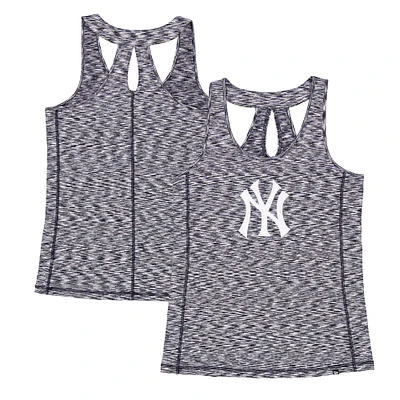 Women's New Era Navy York Yankees Space Dye Keyhole Back Tank Top