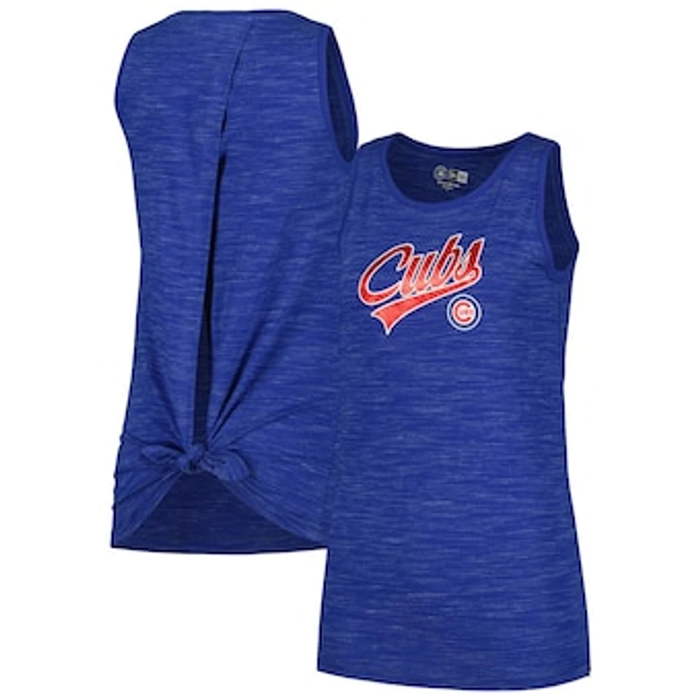 Women's New Era Royal Chicago Cubs Space-Dye Active Tank Top