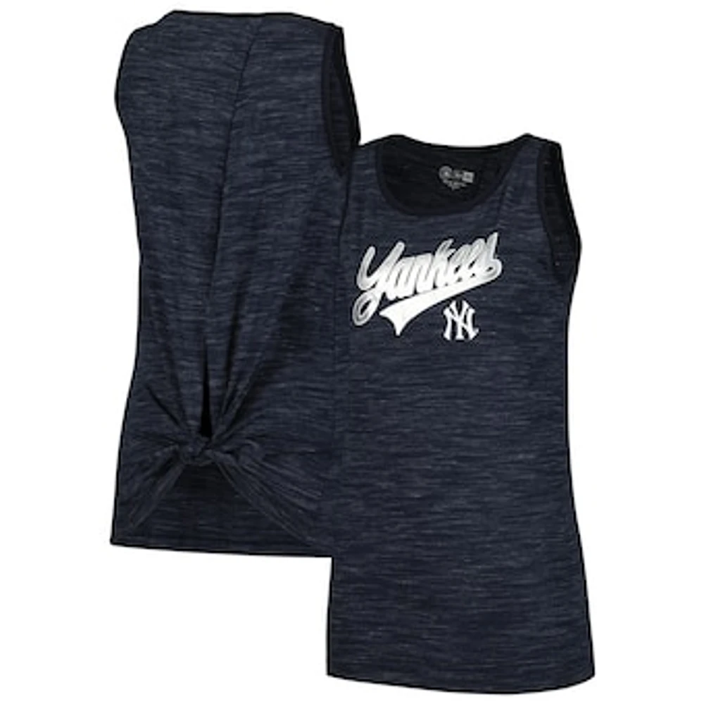 Women's New Era Navy York Yankees Space-Dye Active Tank Top