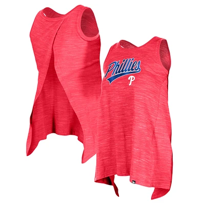 Women's New Era Red Philadelphia Phillies Space-Dye Active Tank Top