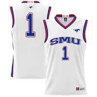 Youth GameDay Greats #1 White SMU Mustangs Lightweight Basketball Jersey