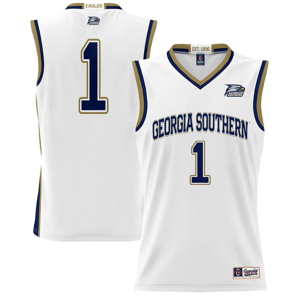 Youth GameDay Greats #1 White Georgia Southern Eagles Lightweight Basketball Jersey