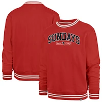 Men's '47 Red Atlanta Falcons Sundays Clubhouse View Sierra Fleece Pullover Sweatshirt