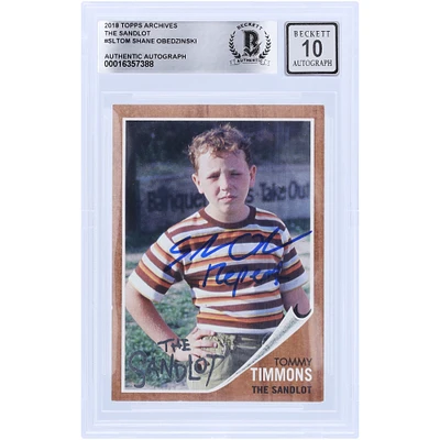 Shane Obedzinski The Sandlot Autographed 2018 Topps Archives #SL-TOM BAS Authenticated 10 Card with "Repeat" Inscription