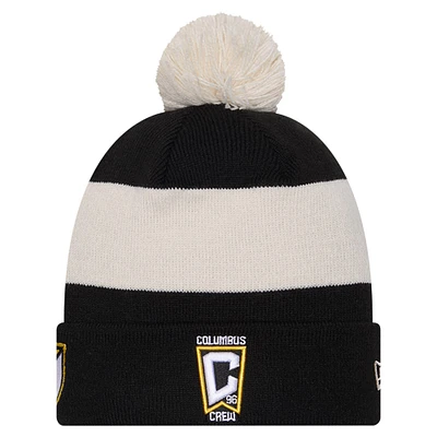 Men's New Era Black Columbus Crew 2024 Kick Off Collection Cuffed Knit Hat with Pom