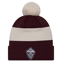 Men's New Era Burgundy Colorado Rapids 2024 Kick Off Collection Cuffed Knit Hat with Pom