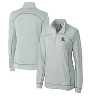 Women's Cutter & Buck Gray Frisco RoughRiders Clique Helsa Performance Half-Zip Sweatshirt