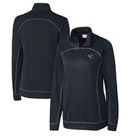 Women's Cutter & Buck Navy Binghamton Rumble Ponies Clique Helsa Performance Half-Zip Sweatshirt