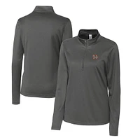 Women's Cutter & Buck  Steel Norfolk Tides Clique Spin Eco Performance Half-Zip