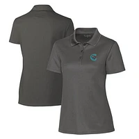 Women's Cutter & Buck  Steel Charlotte Knights Clique Spin Eco Performance Pique Polo