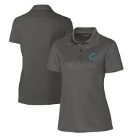 Women's Cutter & Buck  Steel Charlotte Knights Clique Spin Eco Performance Pique Polo