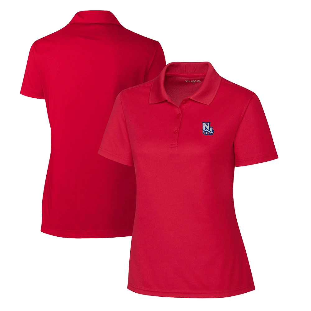 Women's Cutter & Buck Red New Hampshire Fisher Cats Clique Spin Eco Performance Pique Polo