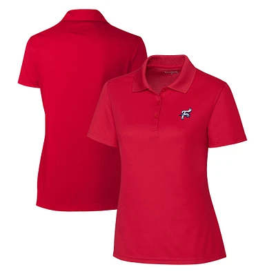 Women's Cutter & Buck  Red Reading Fightin Phils Clique Spin Eco Performance Pique Polo