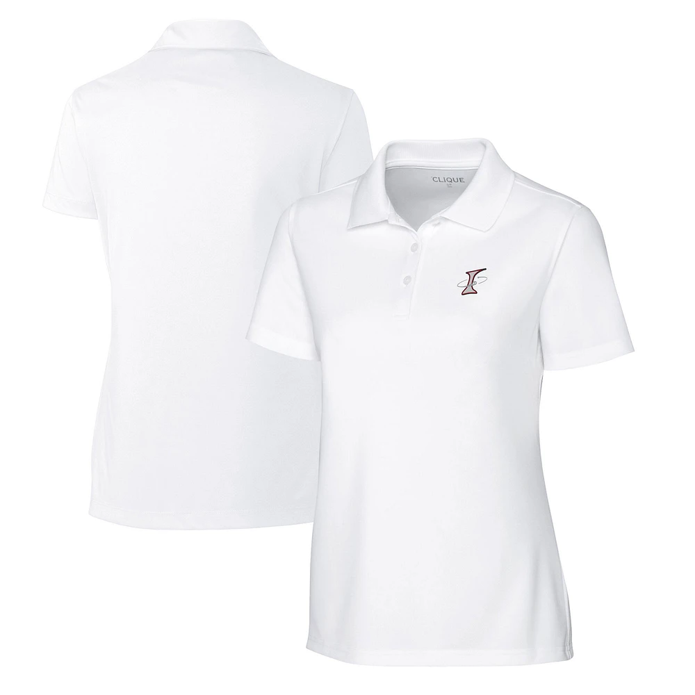 Women's Cutter & Buck White Albuquerque Isotopes Clique Spin Eco Performance Pique Polo
