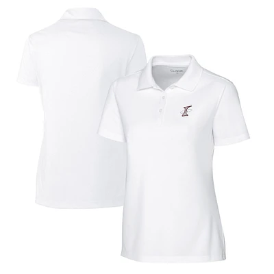 Women's Cutter & Buck  White Albuquerque Isotopes Clique Spin Eco Performance Pique Polo