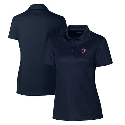 Women's Cutter & Buck  Navy Jacksonville Jumbo Shrimp Clique Spin Eco Performance Pique Polo