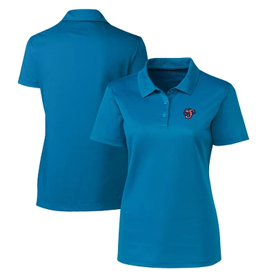Women's Cutter & Buck  Aqua Jacksonville Jumbo Shrimp Clique Spin Eco Performance Pique Polo