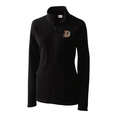 Women's Cutter & Buck  Black Durham Bulls Clique Summit Performance Fleece Raglan Full-Zip Jacket