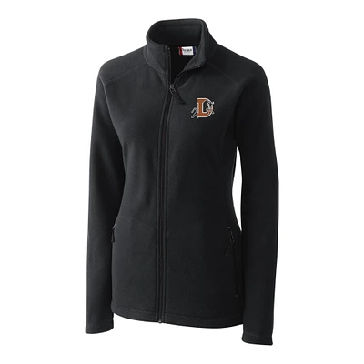 Women's Cutter & Buck  Charcoal Durham Bulls Clique Summit Performance Fleece Raglan Full-Zip Jacket