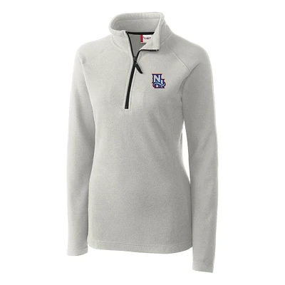 Women's Cutter & Buck  Silver New Hampshire Fisher Cats Clique Summit Performance Fleece Half-Zip Pullover Jacket