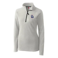 Women's Cutter & Buck  Silver New Hampshire Fisher Cats Clique Summit Performance Fleece Half-Zip Pullover Jacket