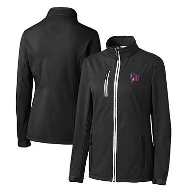 Women's Cutter & Buck  Black Buffalo Bisons Clique Telemark Eco Stretch Softshell Full-Zip Jacket