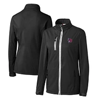 Women's Cutter & Buck  Black Buffalo Bisons Clique Telemark Eco Stretch Softshell Full-Zip Jacket