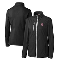 Women's Cutter & Buck  Black Birmingham Barons Clique Telemark Eco Stretch Softshell Full-Zip Jacket