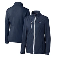 Women's Cutter & Buck  Navy Binghamton Rumble Ponies Clique Telemark Eco Stretch Softshell Full-Zip Jacket