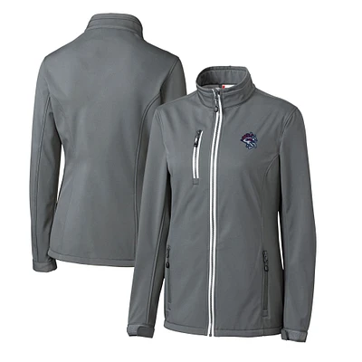 Women's Cutter & Buck  Steel Binghamton Rumble Ponies Clique Telemark Eco Stretch Softshell Full-Zip Jacket