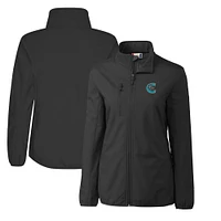 Women's Cutter & Buck Charlotte Knights Clique Trail Stretch Softshell Full-Zip Jacket