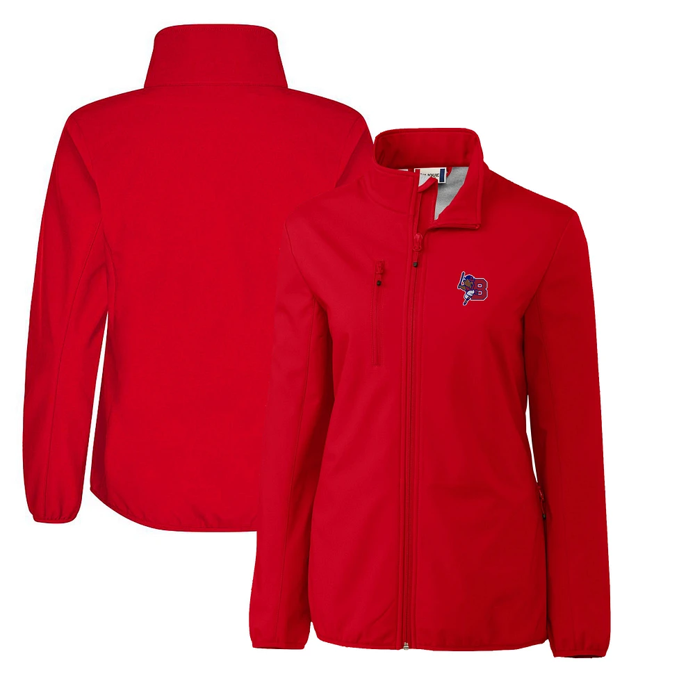 Women's Cutter & Buck Buffalo Bisons Clique Trail Stretch Softshell Full-Zip Jacket