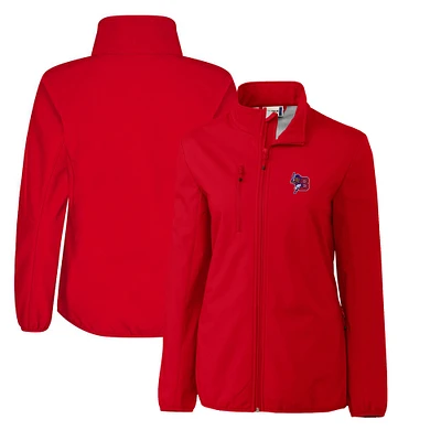 Women's Cutter & Buck Buffalo Bisons Clique Trail Stretch Softshell Full-Zip Jacket