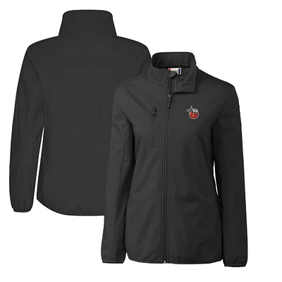 Women's Cutter & Buck  Black Fort Wayne TinCaps Clique Trail Stretch Softshell Full-Zip Jacket