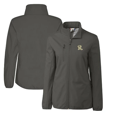 Women's Cutter & Buck  Steel Frisco RoughRiders Clique Trail Stretch Softshell Full-Zip Jacket