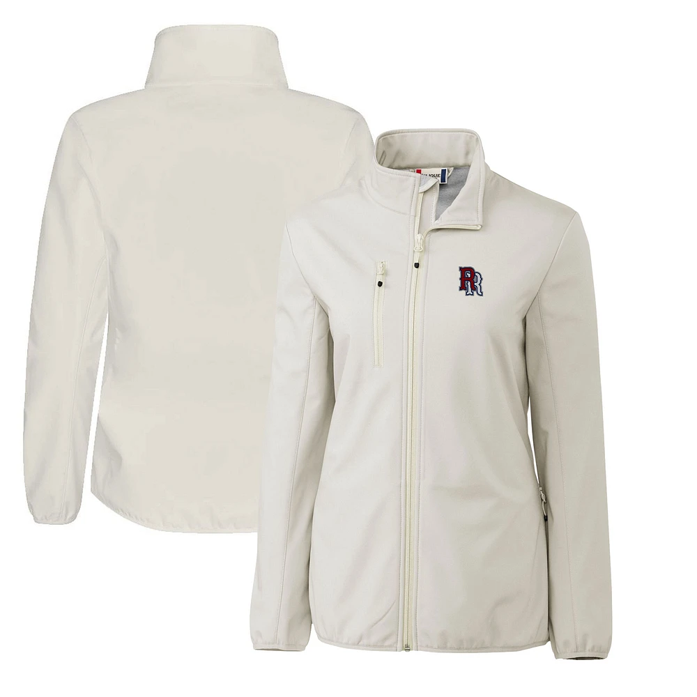 Women's Cutter & Buck Gray Round Rock Express Clique Trail Stretch Softshell Full-Zip Jacket