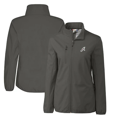Women's Cutter & Buck  Steel Reno Aces Clique Trail Stretch Softshell Full-Zip Jacket