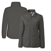 Women's Cutter & Buck  Steel West Michigan Whitecaps Clique Trail Stretch Softshell Full-Zip Jacket