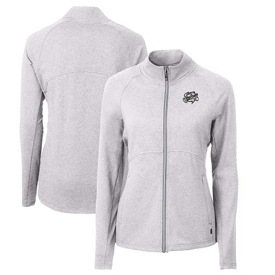 Women's Cutter & Buck Heather Omaha Storm Chasers Adapt Eco Knit Recycled Full-Zip Jacket